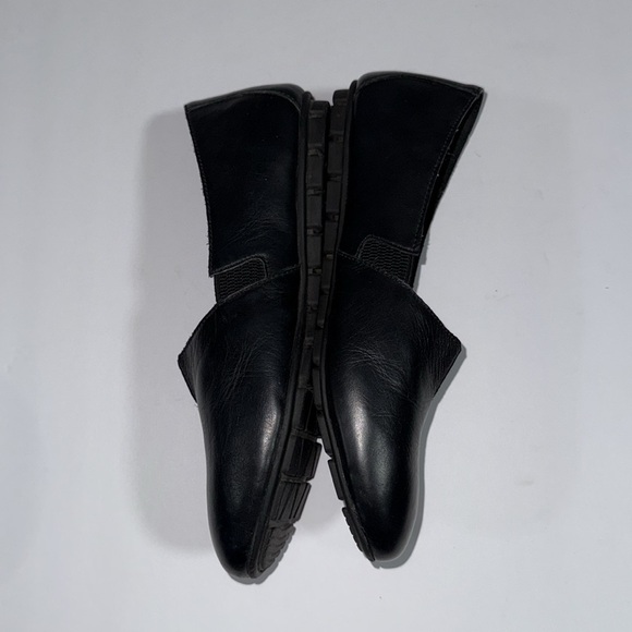 BORN Black Leather Slip-On Shoes - Picture 2 of 6